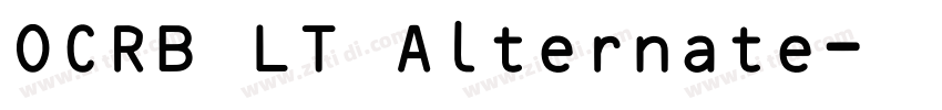 OCRB LT Alternate字体转换